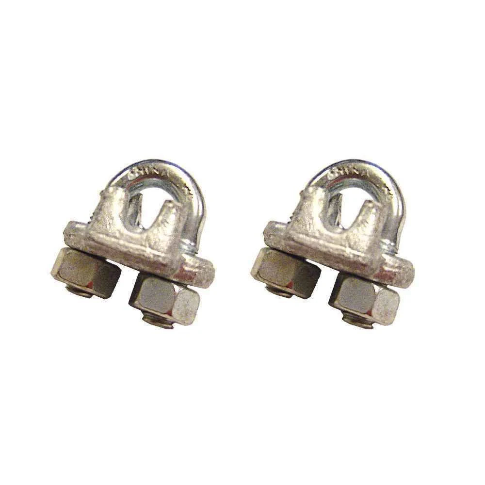 Galvanized Drop Forged Wire Rope Clips - 2 Pack G359598