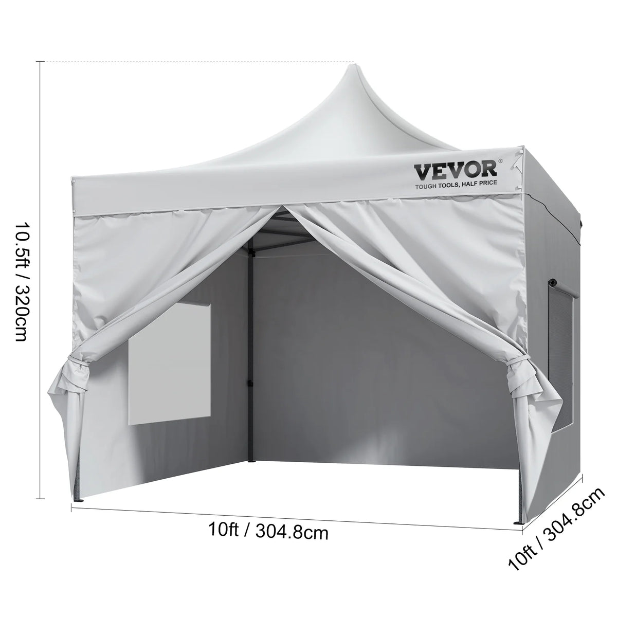 10x10 FT Pop up Canopy Tent with Removable Sidewalls X615883
