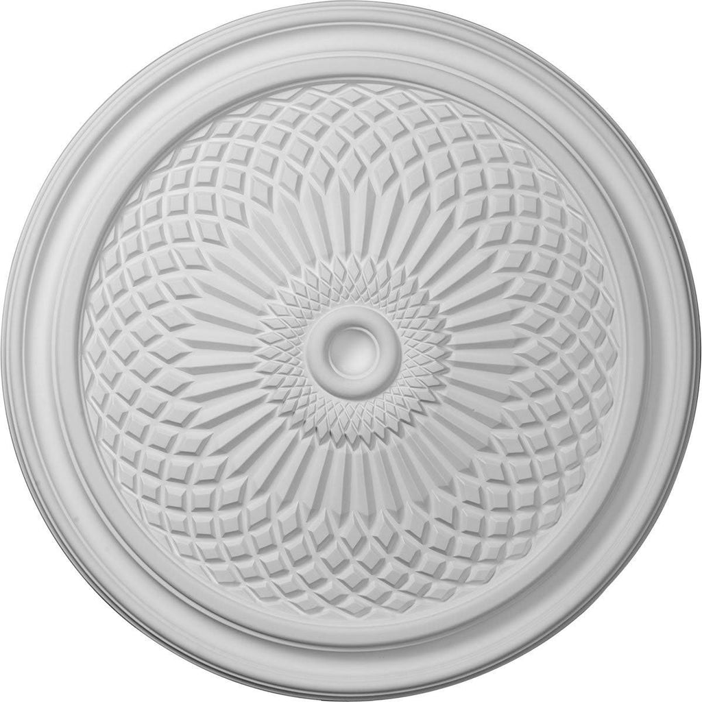 22x22OD x 1 3/4x22P Hand-Painted Clear Yellow Ceiling Medallion K356704