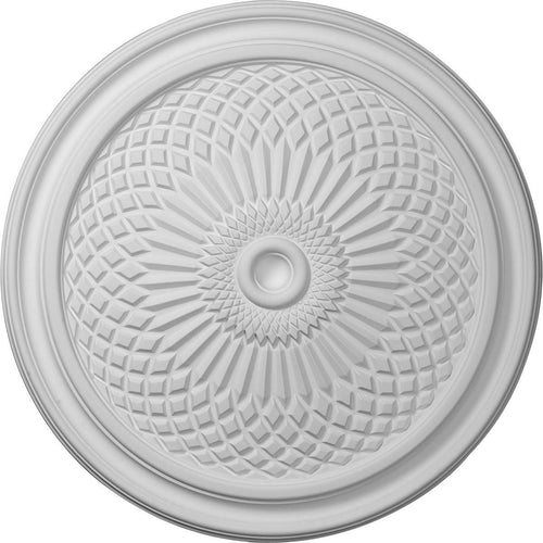 22x22OD x 1 3/4x22P Hand-Painted Clear Yellow Ceiling Medallion K356704