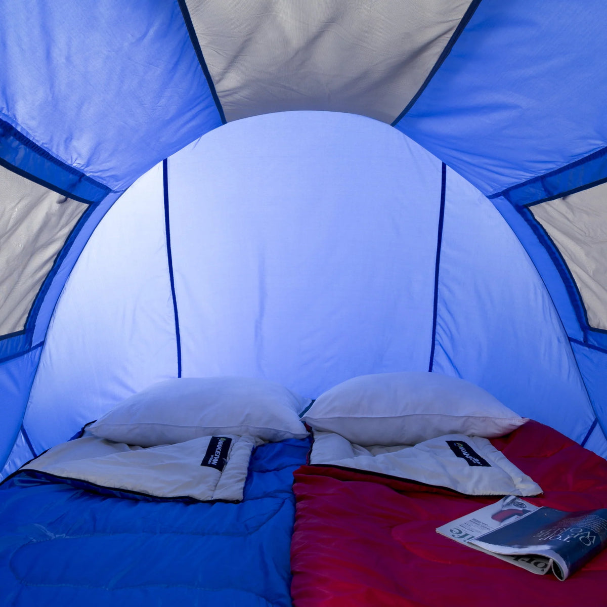Blue Water-Resistant Polyester 2-Person Pop-up Tent with Rainfly and Carry Bag F993668