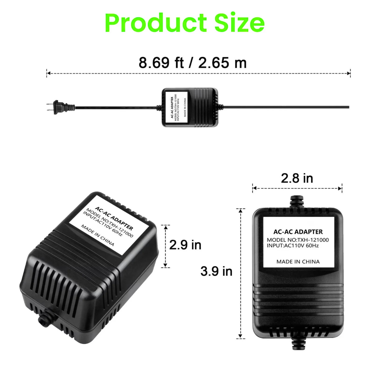 12V AC to AC Adapter Charger Power Supply Cord R22756