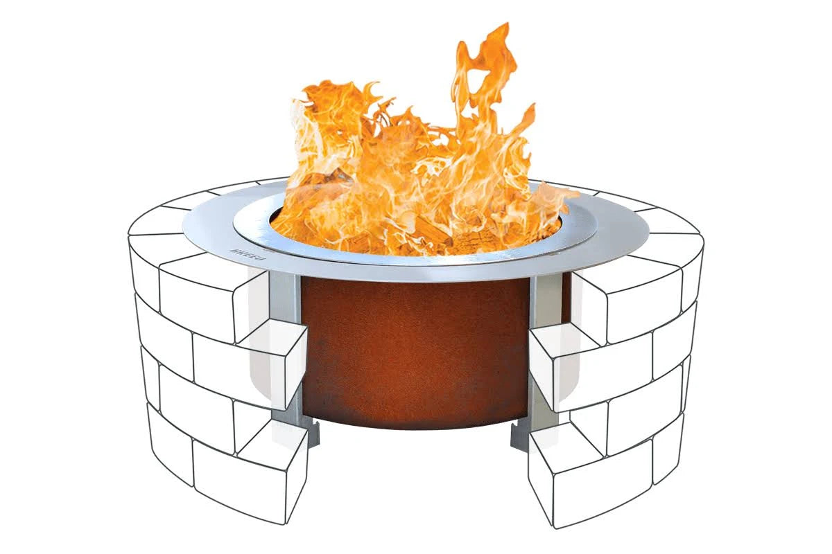 24 Smokeless Fire Pit Insert Package Corten Steel O452034