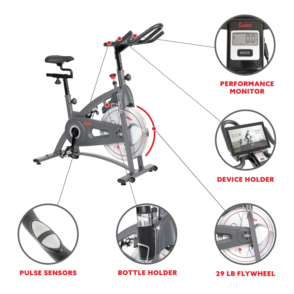 Belt Drive Indoor Exercise Bike with Magnetic Resistance I7071