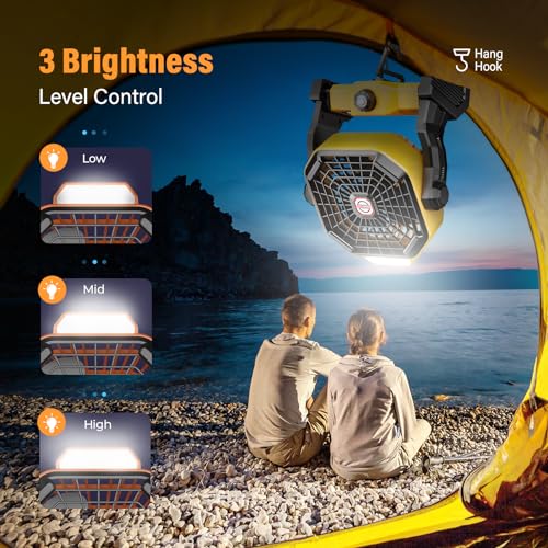 10400mAh Solar Fan with LED Lantern U3081
