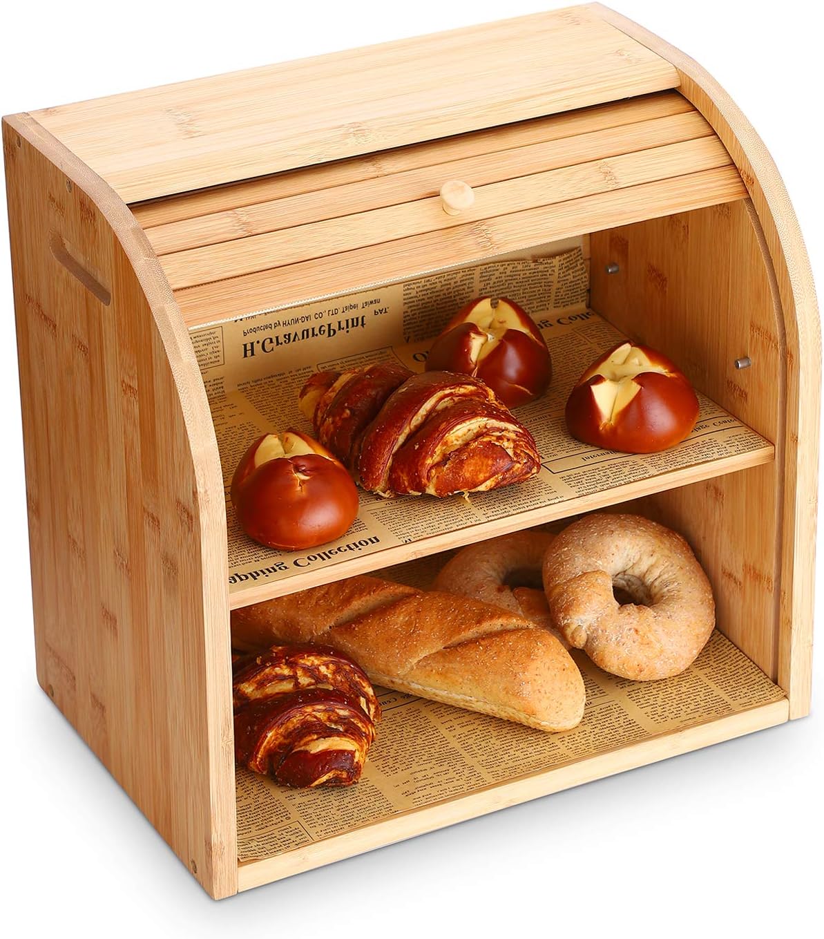Bamboo 2 Layer Bread Box W71939