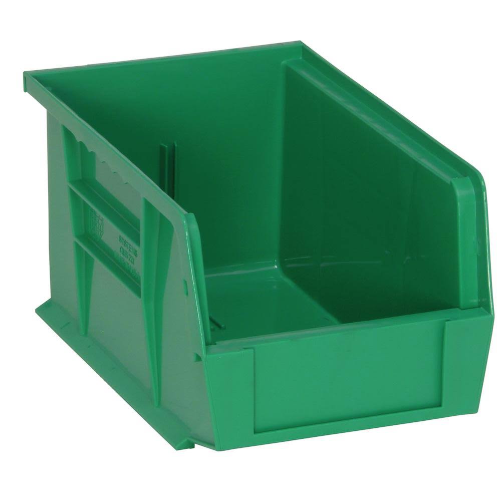 Plastic Storage Stacking Bin Green Case of 12 T4274