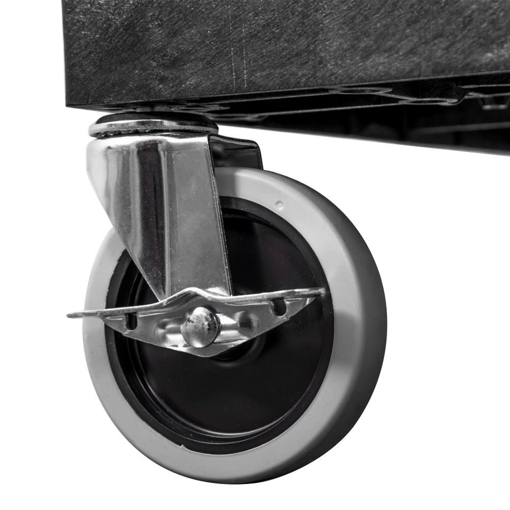 Black Utility Cart with Shelves C235989