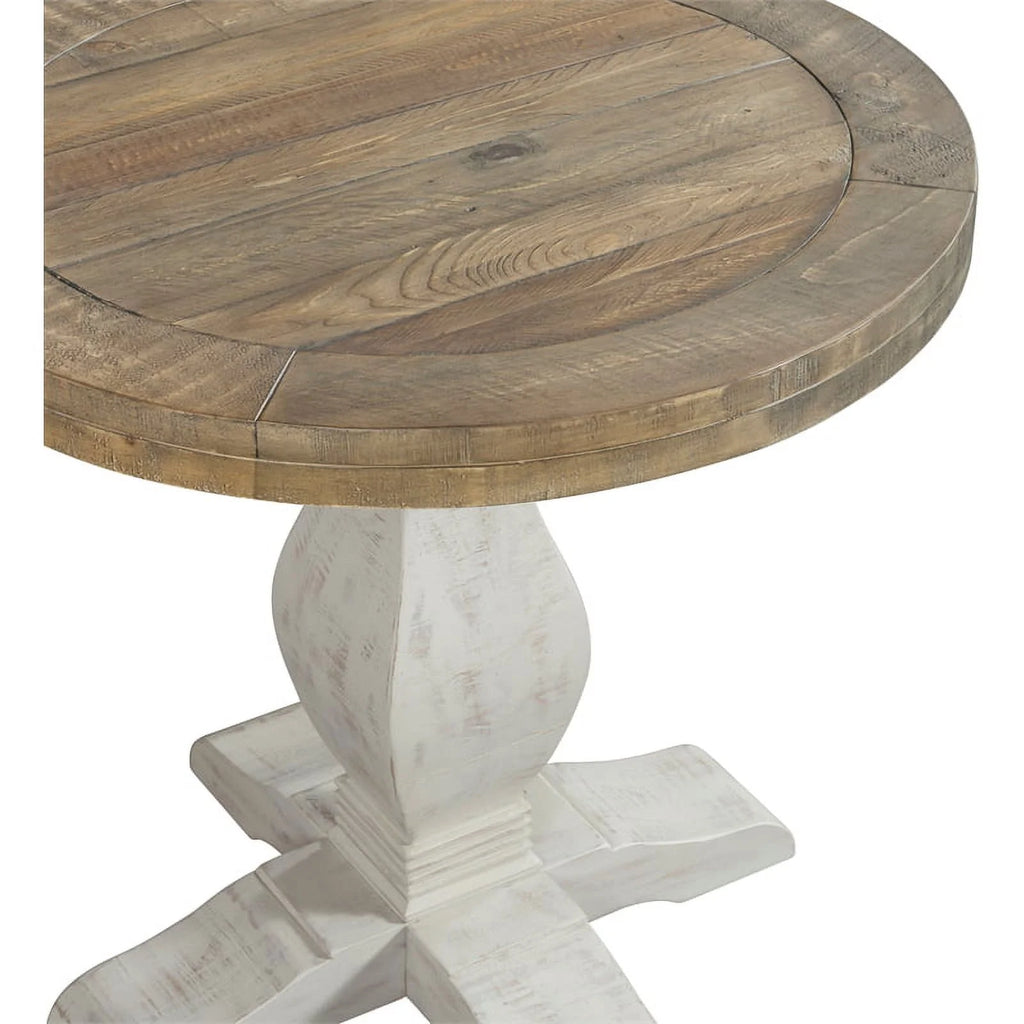 White 2-Piece Solid Wood Coffee Table & End Table Set S900