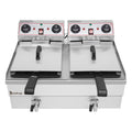 16.9QT Stainless Steel Double Tank Deep Fryer B529