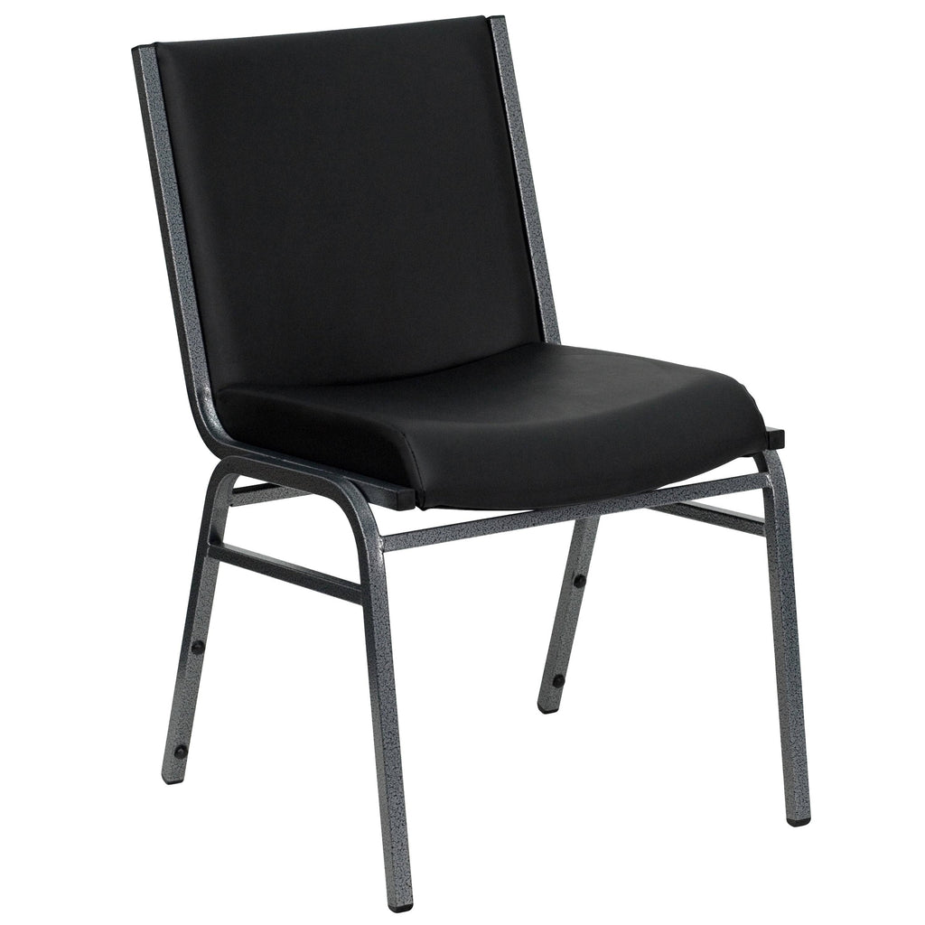 Black Metal Stack Chair Q96908