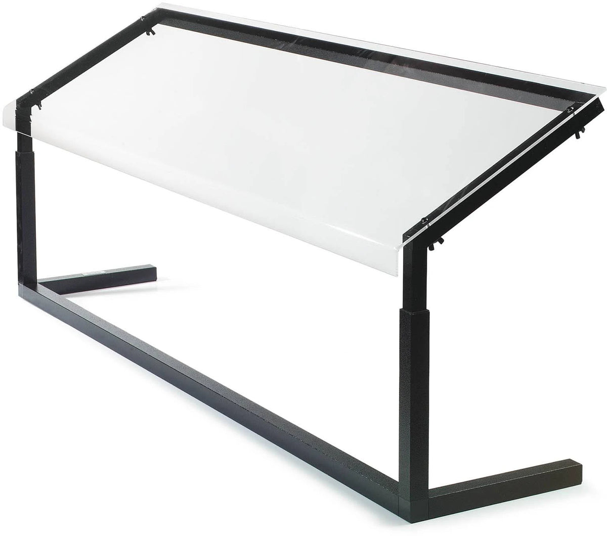 Black 48x22 Adjustable Single Sided Sneeze Guard E503