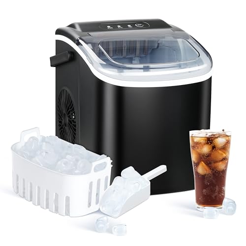 Portable Countertop Ice Maker with Ice Spoon and Basket E6478