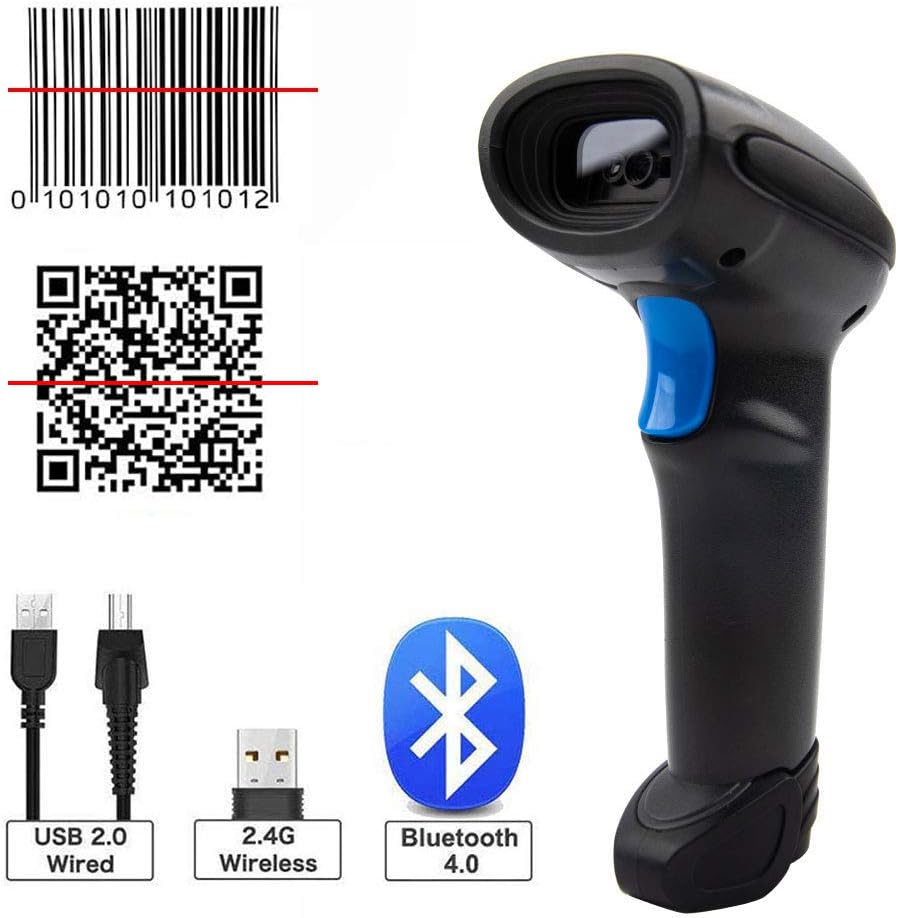 2D Wireless Barcode Scanner USB Rechargeable R681