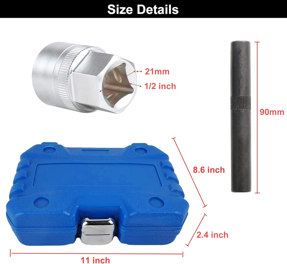 32PCS Automotive Wheel Locks Lug Nuts Socket Set D3088