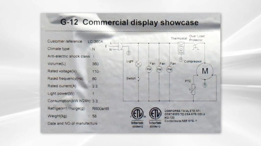 Glass Door Refrigerator Merchandiser 9.0 Cu Ft Q7841