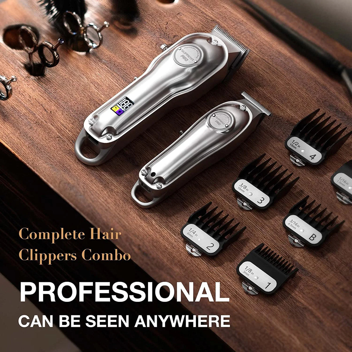 Cordless Hair Clippers & T-Blade Trimmer Combo with LED Display Z439