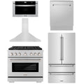 36 Gas Range, Range Hood, Microwave Drawer, Dishwasher, Refrigerator B4678