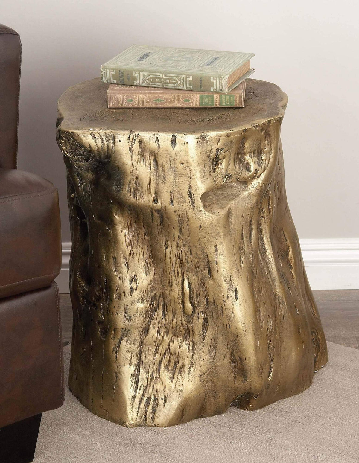 Pale Gold Fiberglass Foot Stool X625151