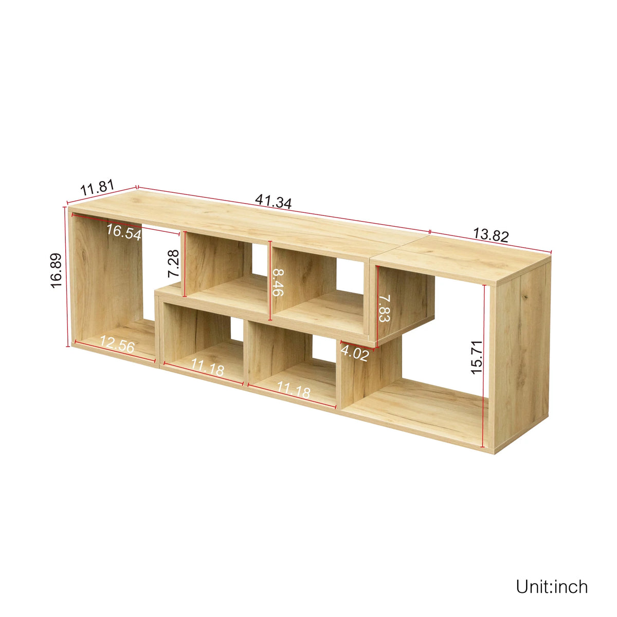 Oak L-Shaped TV Stand P2699