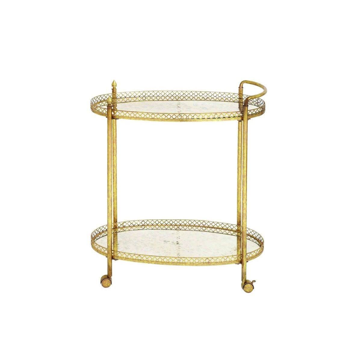 Gold Iron Traditional Bar Cart R445485
