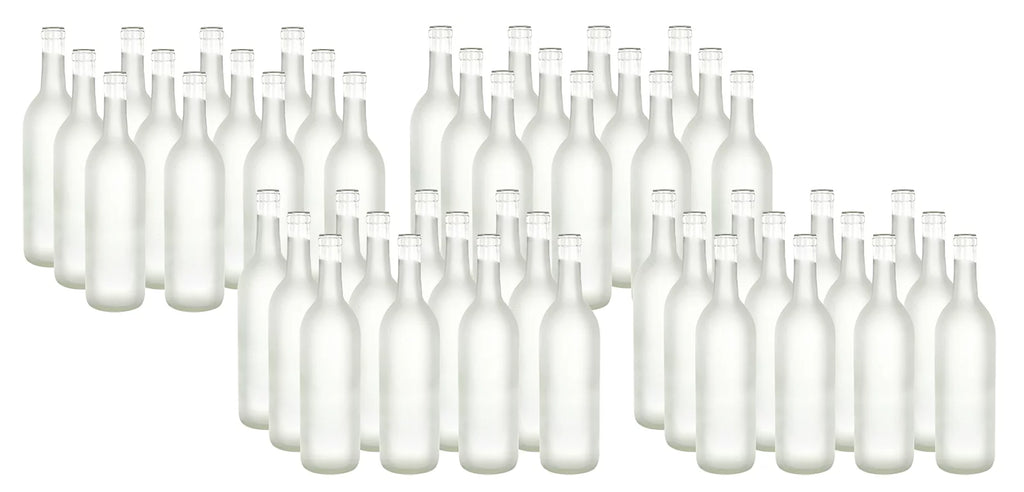 750 ml Frosted Glass Bordeaux Bottles, 48 Bottles U893087
