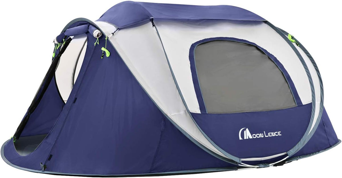 4 Person Pop up Tent Waterproof Tent with Ventilated Mesh Windows Z779699