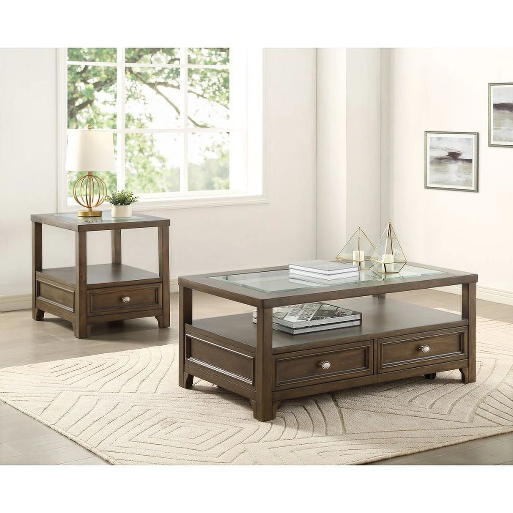 Auburn Wood 2 Drawer Coffee Table M6546
