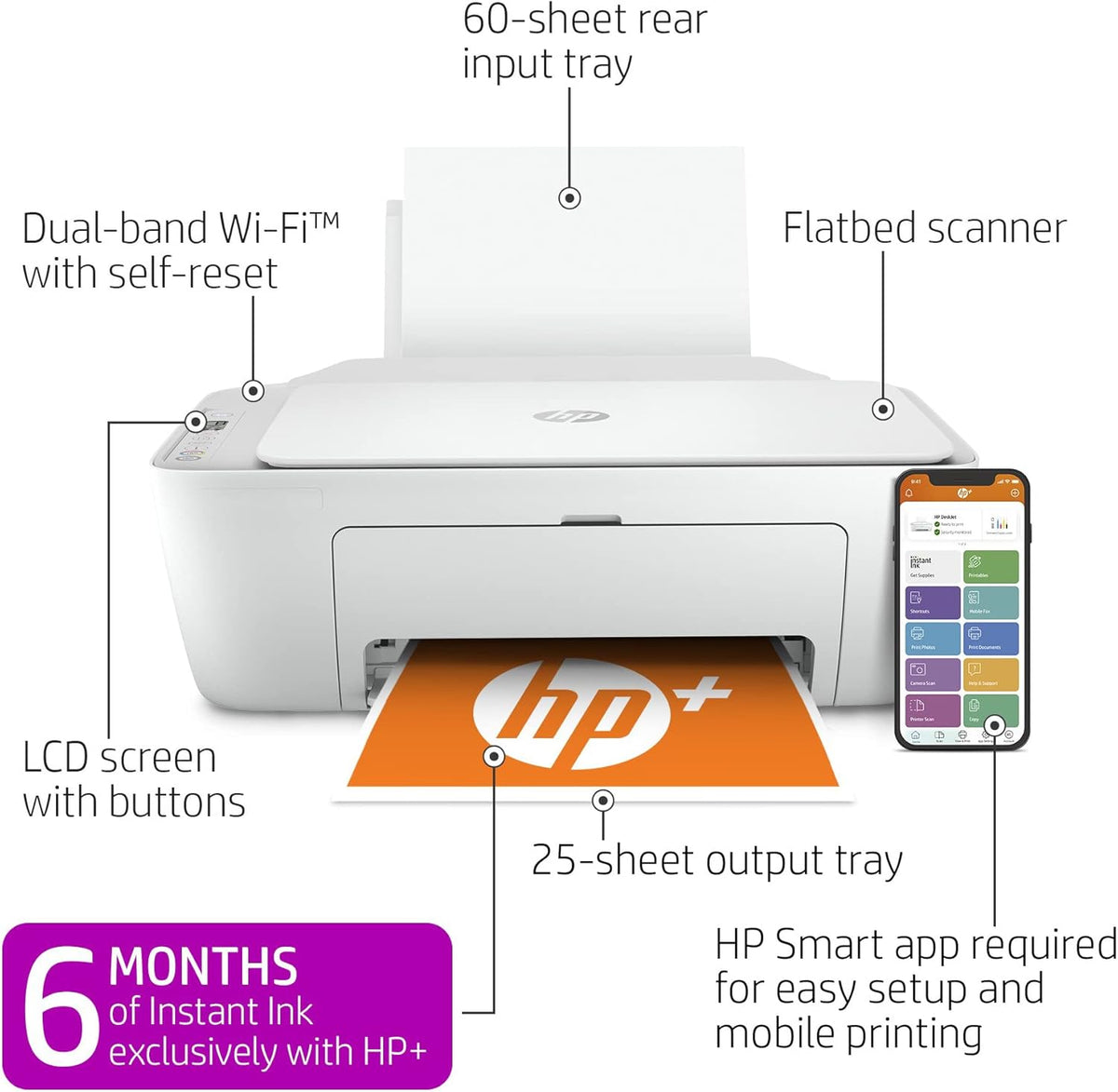 White Wireless All-in-One Color Inkjet Printer E33105