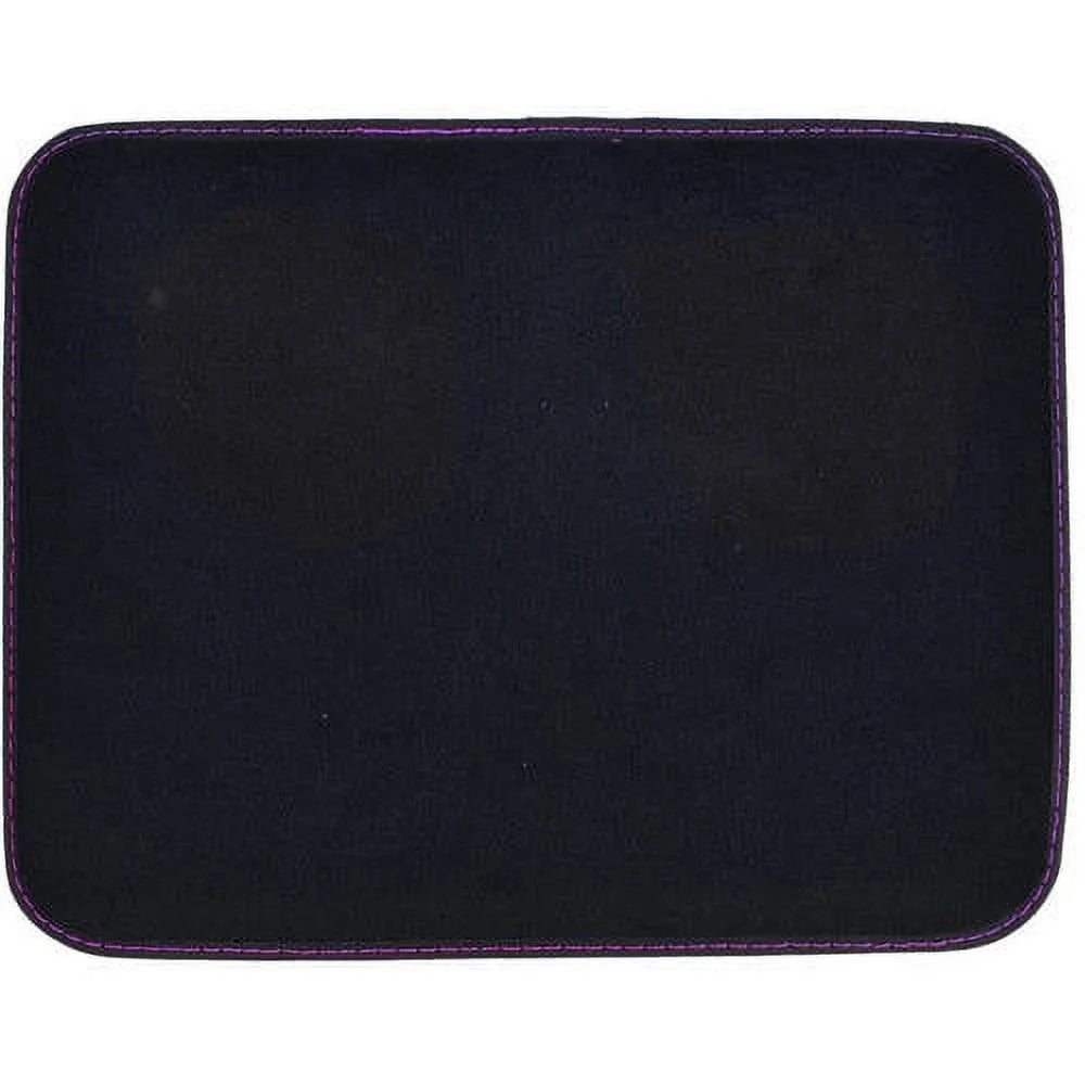 Purple White Butterfly Design Carpet Car Floor Mats Full Set with Rubber Backing C182