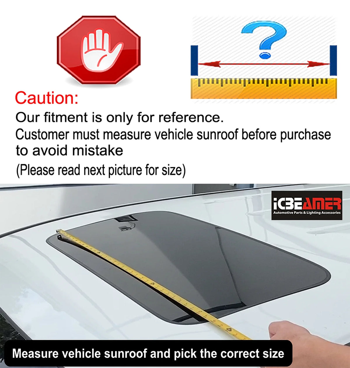 37.8" 980mm Tinted Sunroof Wind Deflector Visor with Double Side Tape Z875