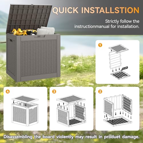 150 Gallon Black Resin Outdoor Storage Box W55123