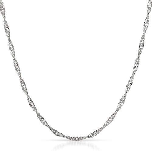 16 Inch Diamond Cut Rope Link Necklace L24624
