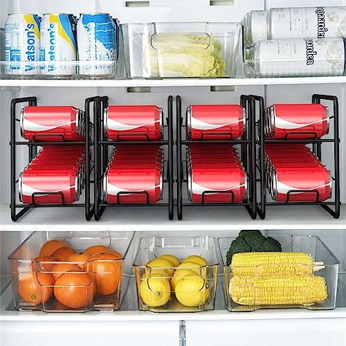 4 Pack Black Stackable Can Dispenser Rack D1668