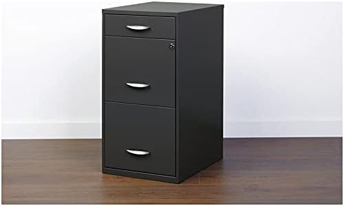 18 inch 3 Drawer Metal File Cabinet with Pencil Drawer Charcoal I419874