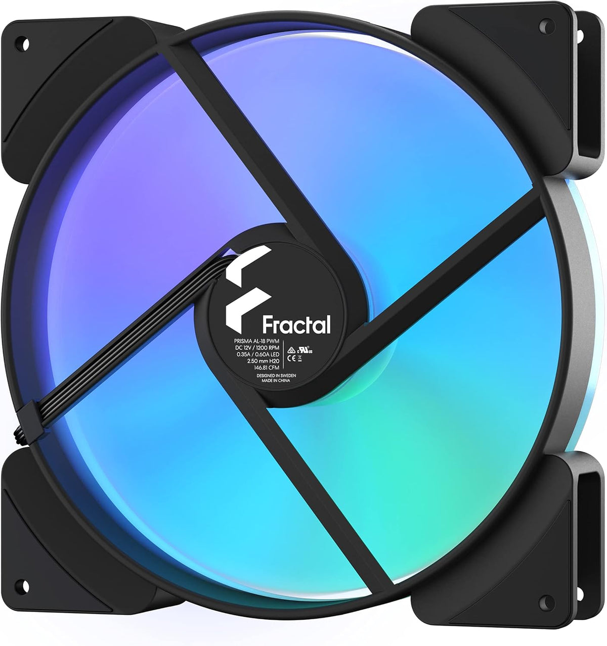 180 mm Addressable RGB LED Computer Case Fan (2-Pack) A9645