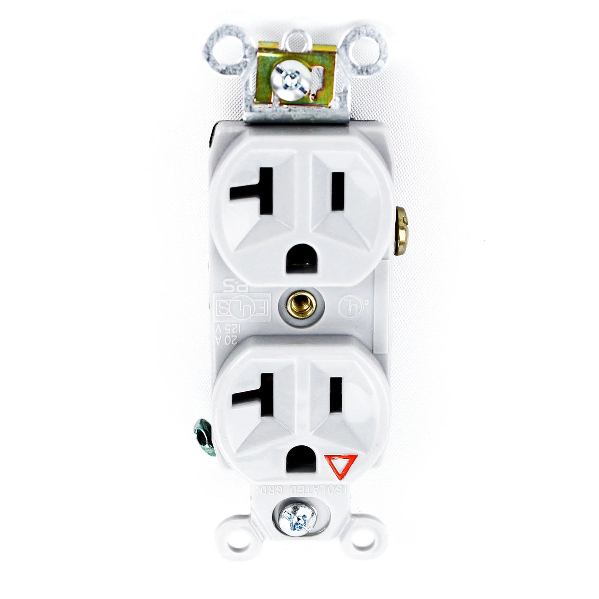 Duplex Receptacle 20A 125V Isolate Ground Gray 10 Pack K39877