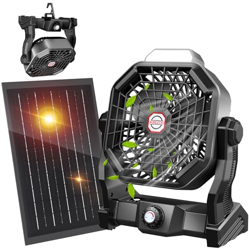 10400mAh Solar Fan with LED Lantern U3081