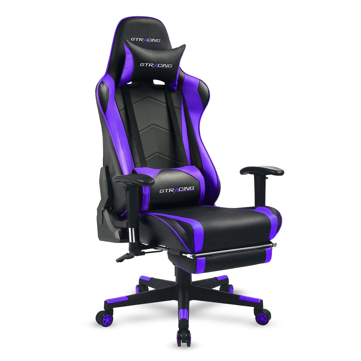 Red PU Leather Gaming Chair with Footrest N1063