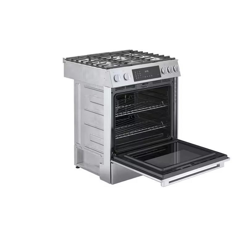 30 in. Slide-In Dual Fuel Range with Gas Stove and Electric Oven in Stainless Steel G8347