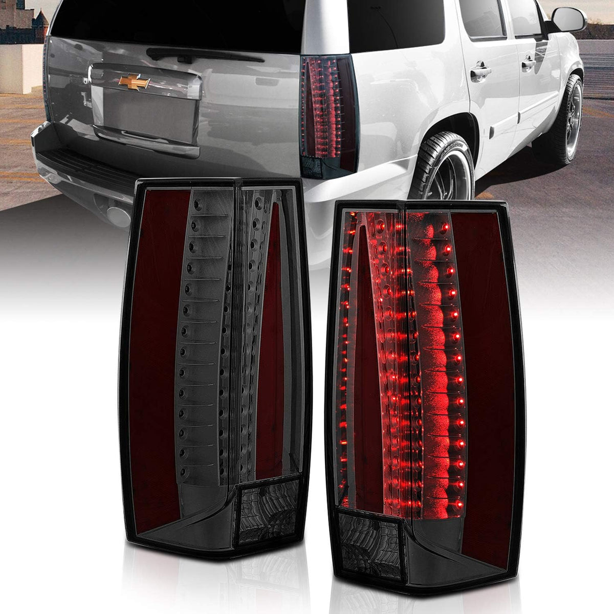 Smoke LED Replacement Tail Lights Pair M4195