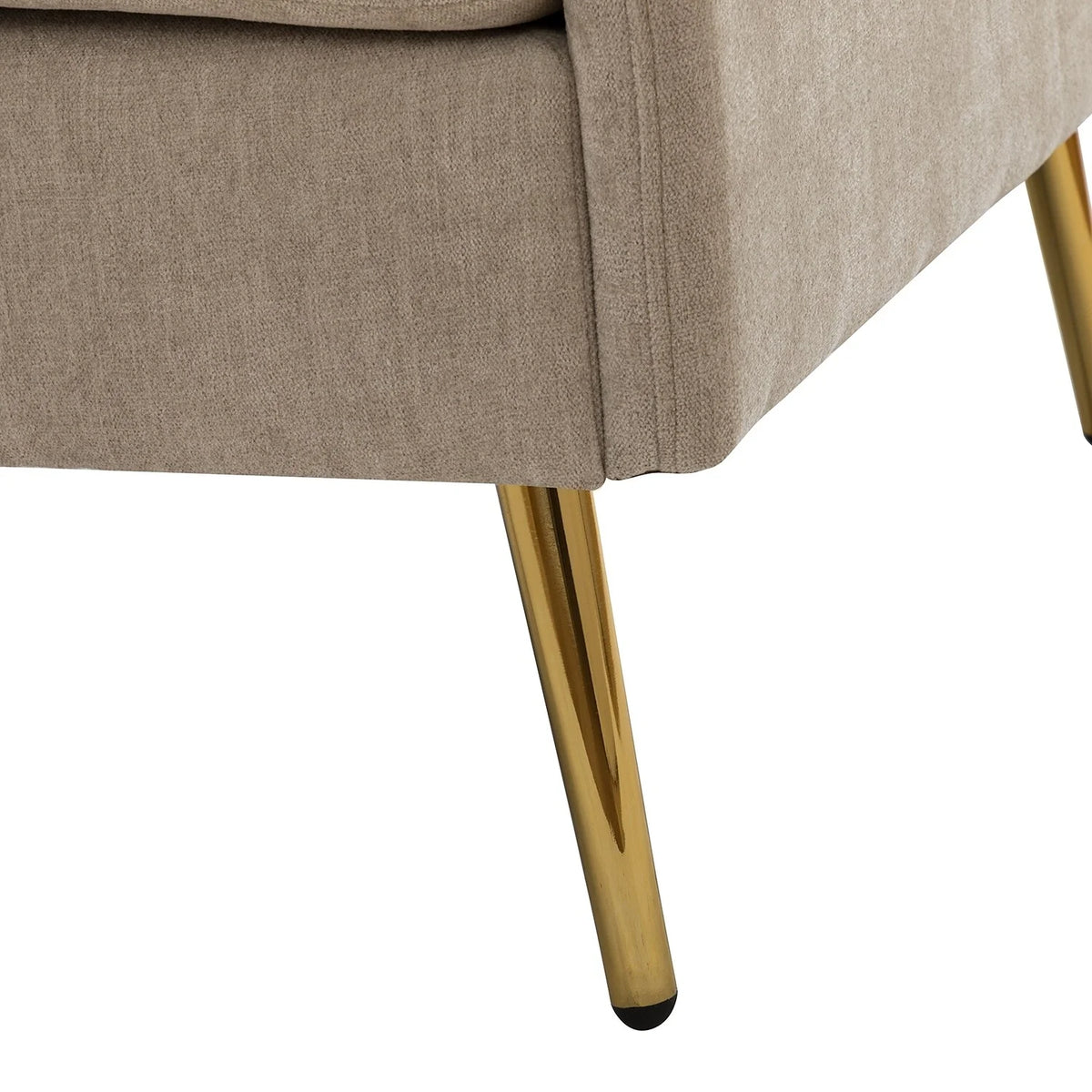 Upholstered Accent Chair with Metal Legs Set of 2 B81049