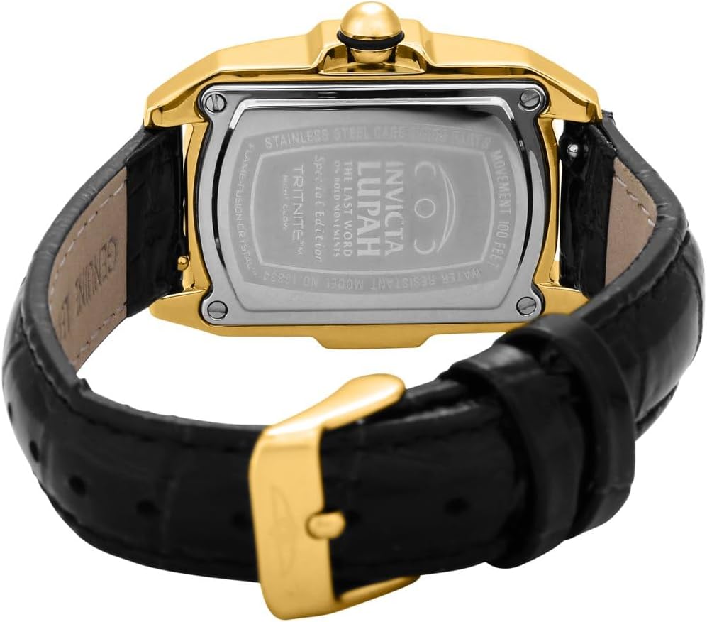 White Mother-Of-Pearl Dial Black Patent Leather Watch C491
