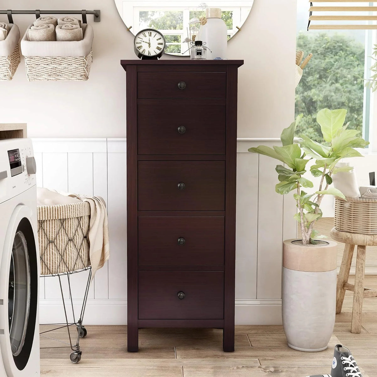 5-Drawer Storage Chest Tall Dresser U80340