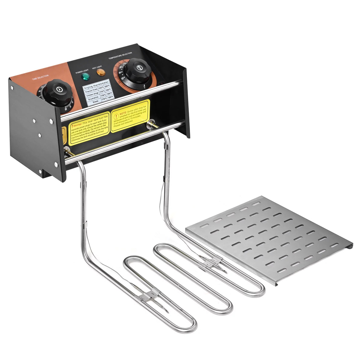 Commercial Electric Stainless Steel Deep Fryer with Basket & Lid S35886