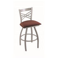 Swivel Bar Stool with Anodized Nickel Finish U9602