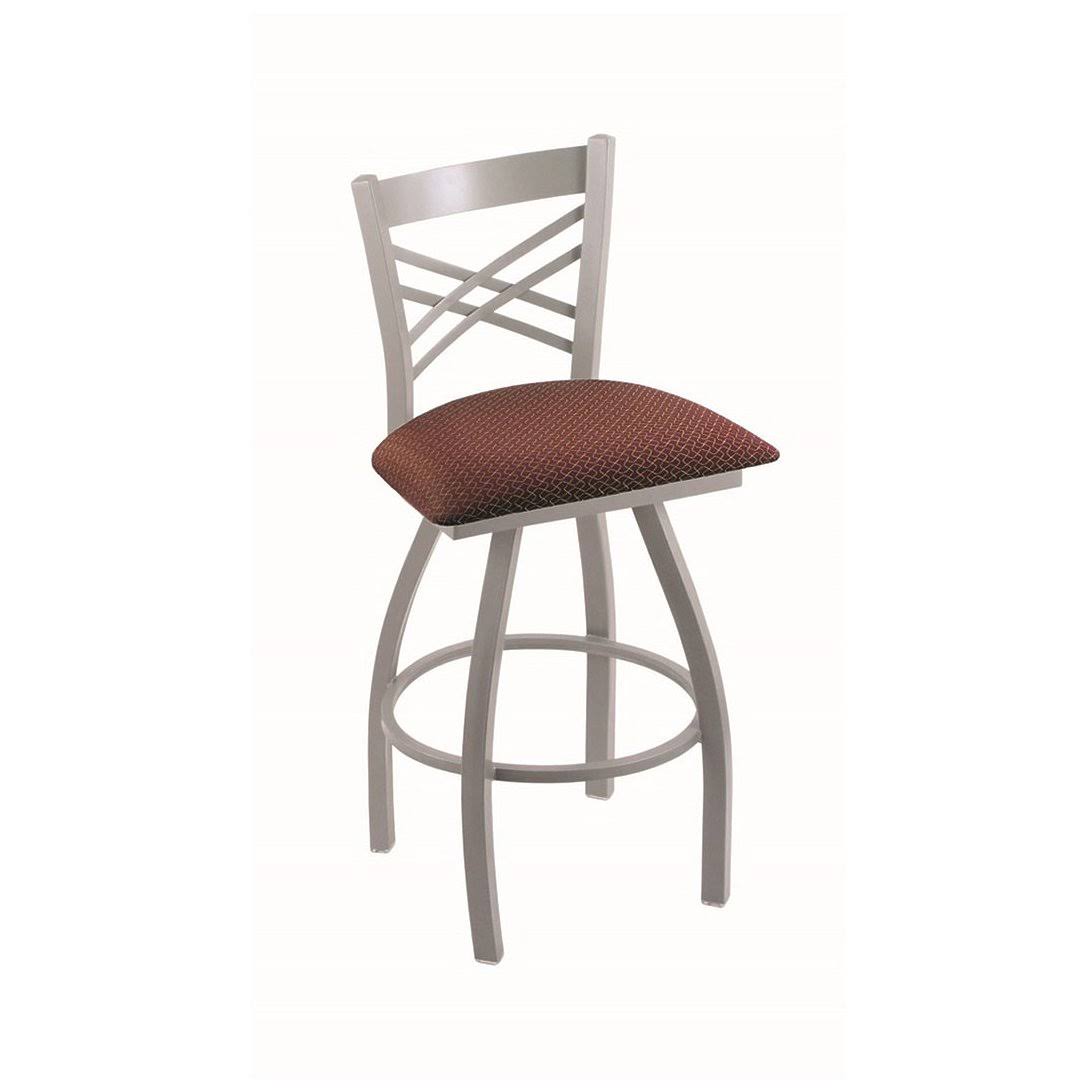 Swivel Bar Stool with Anodized Nickel Finish U9602