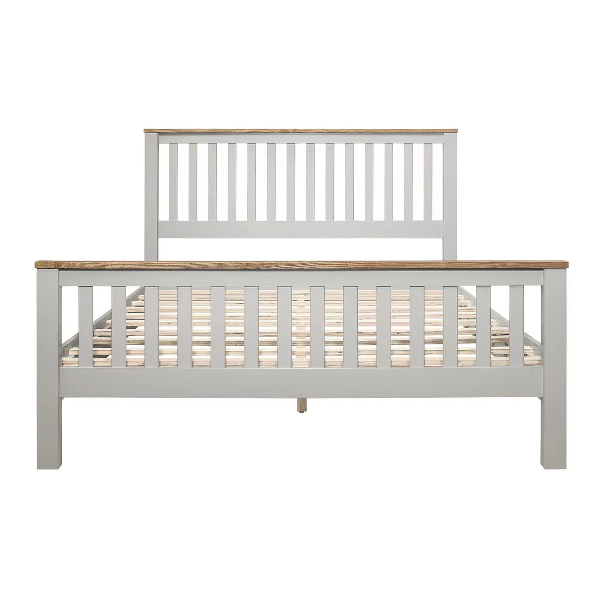 Queen Size Solid Wood Platform Bed with Headboard and Footboard E404