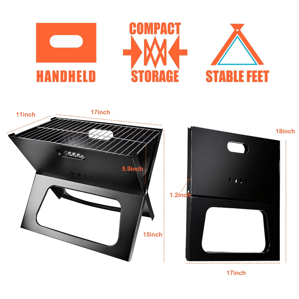 Portable Foldable Charcoal BBQ Grill E12154