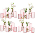 12pcs Pink Glass Bud Vases V302